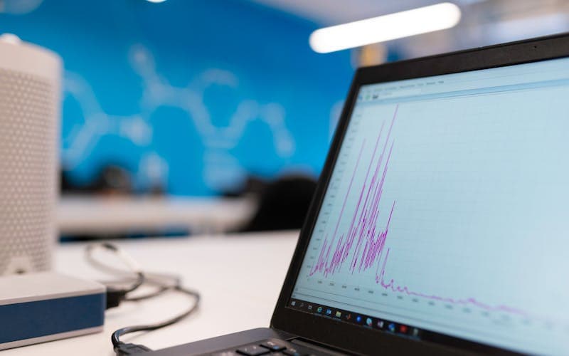 Analytics dashboard on a tablet screen