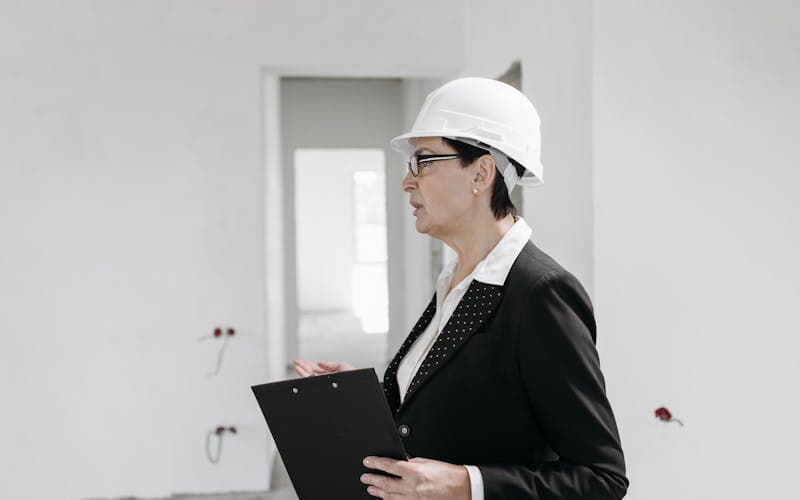 Baretli mühendis sahada