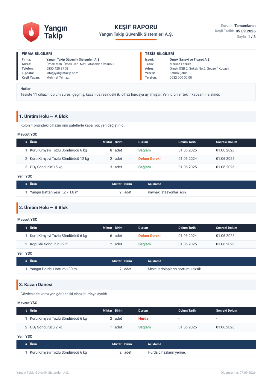 Survey Report — first page preview